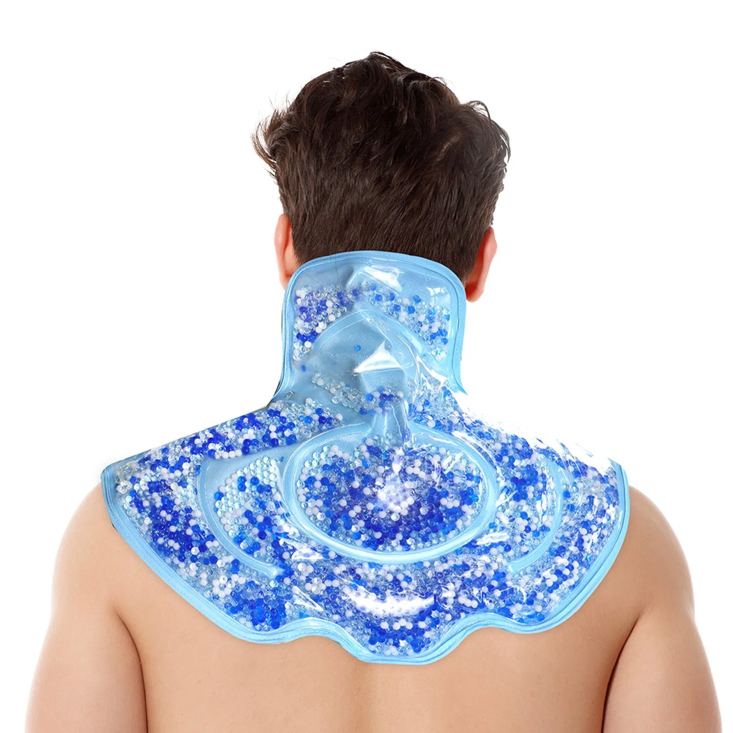 Best Sales Safety Reusable Gel Beads Neck Shoulder Hot Cold Compress Ice Pack Wrap for Upper Back Pain Relief