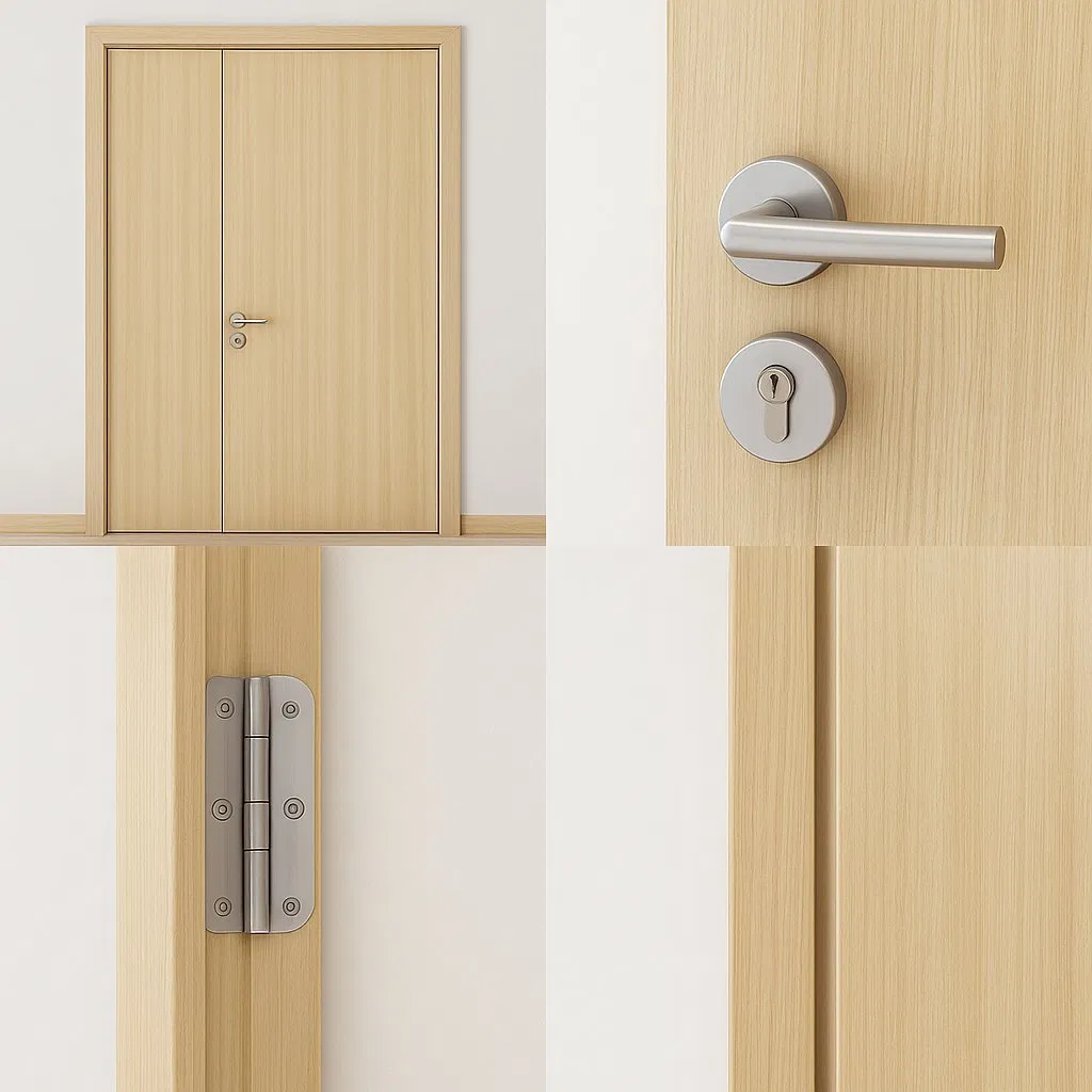 Modern Steel Fire Resistant Security Door with Fire Smoke Seal