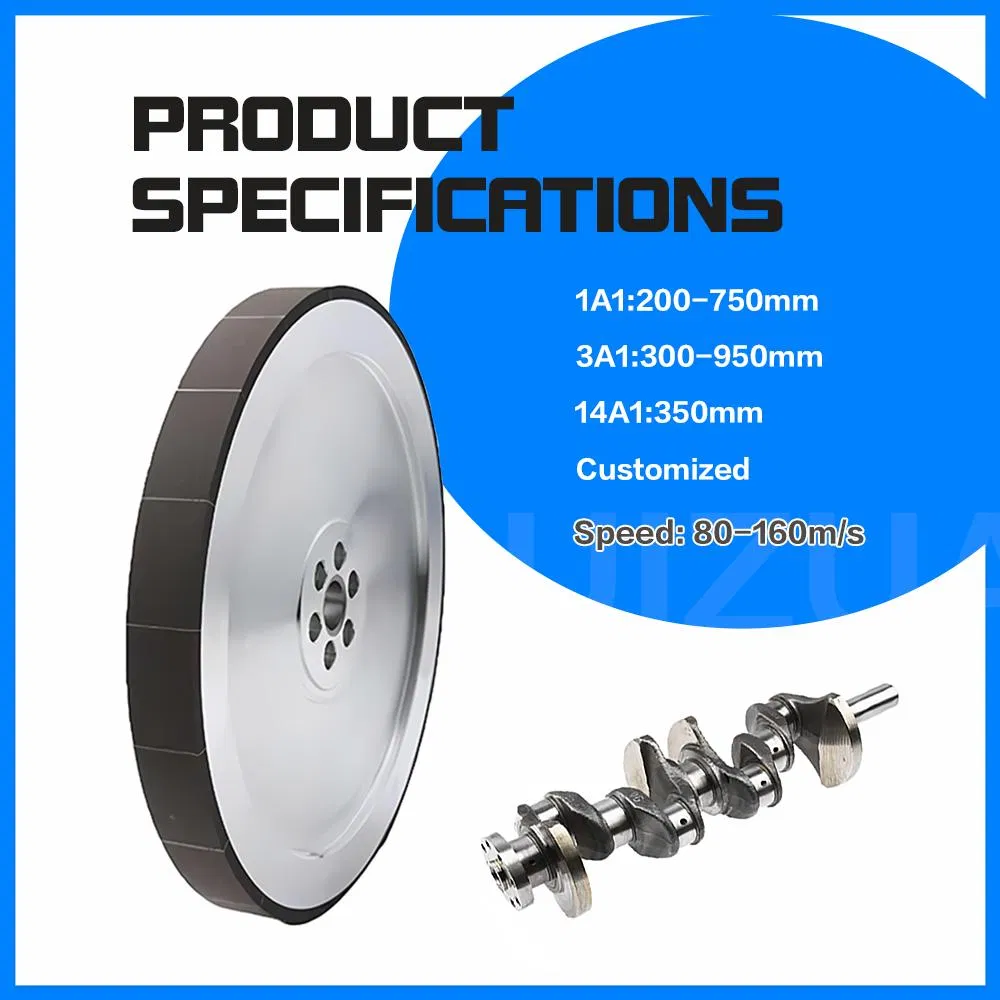 CBN Ceramic Precision Grinding Wheel Surface Grinding Wheel for Grinding Crankshaft Main Journal
