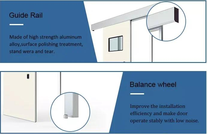 CE Certified Medical Sliding Door with Fire Safety Lock