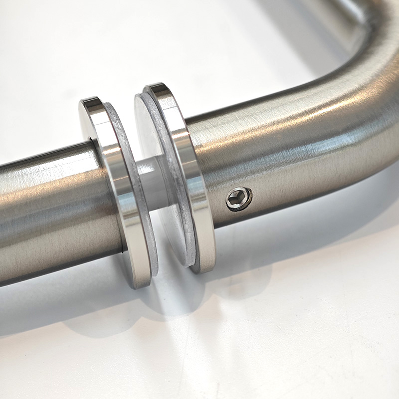 Stainless Steel Decorative Commercial Door Accessories Lock Back to Back Handle Bathroom Shower O Bar Tube Sliding Double Side Hardware Glass Door Pull Handle