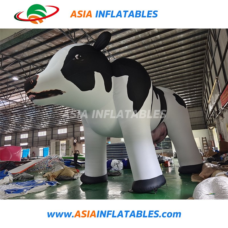 Customized Cartoon Farm Milk Cow Inflatable Advertising Cow for Decoration