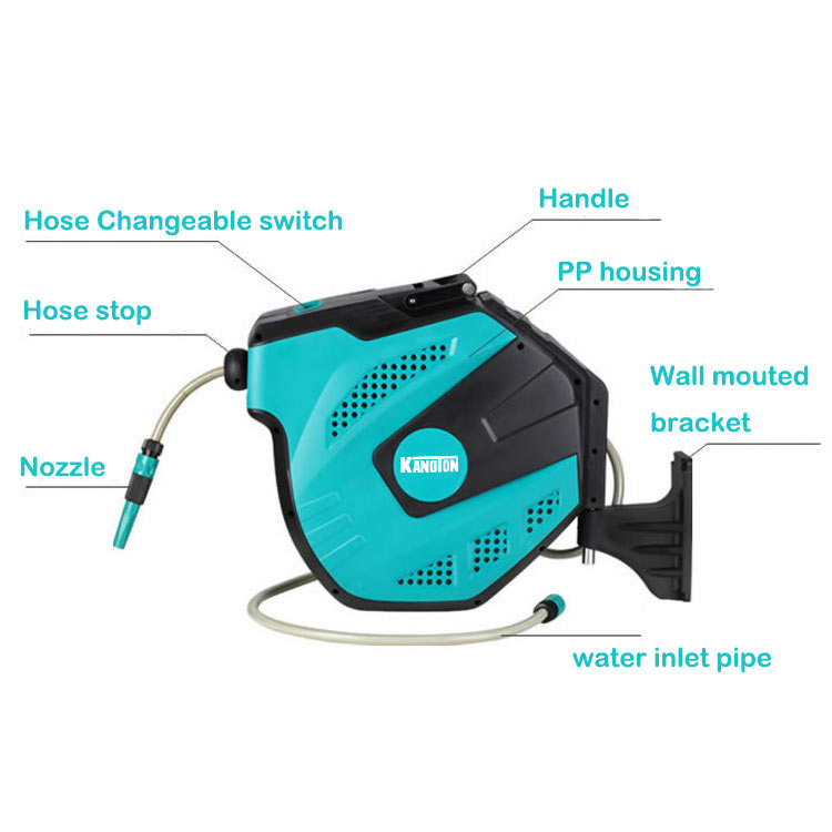 30 Meters Garden Water Hose Reel Wall Mountable Hose Reel Retractable