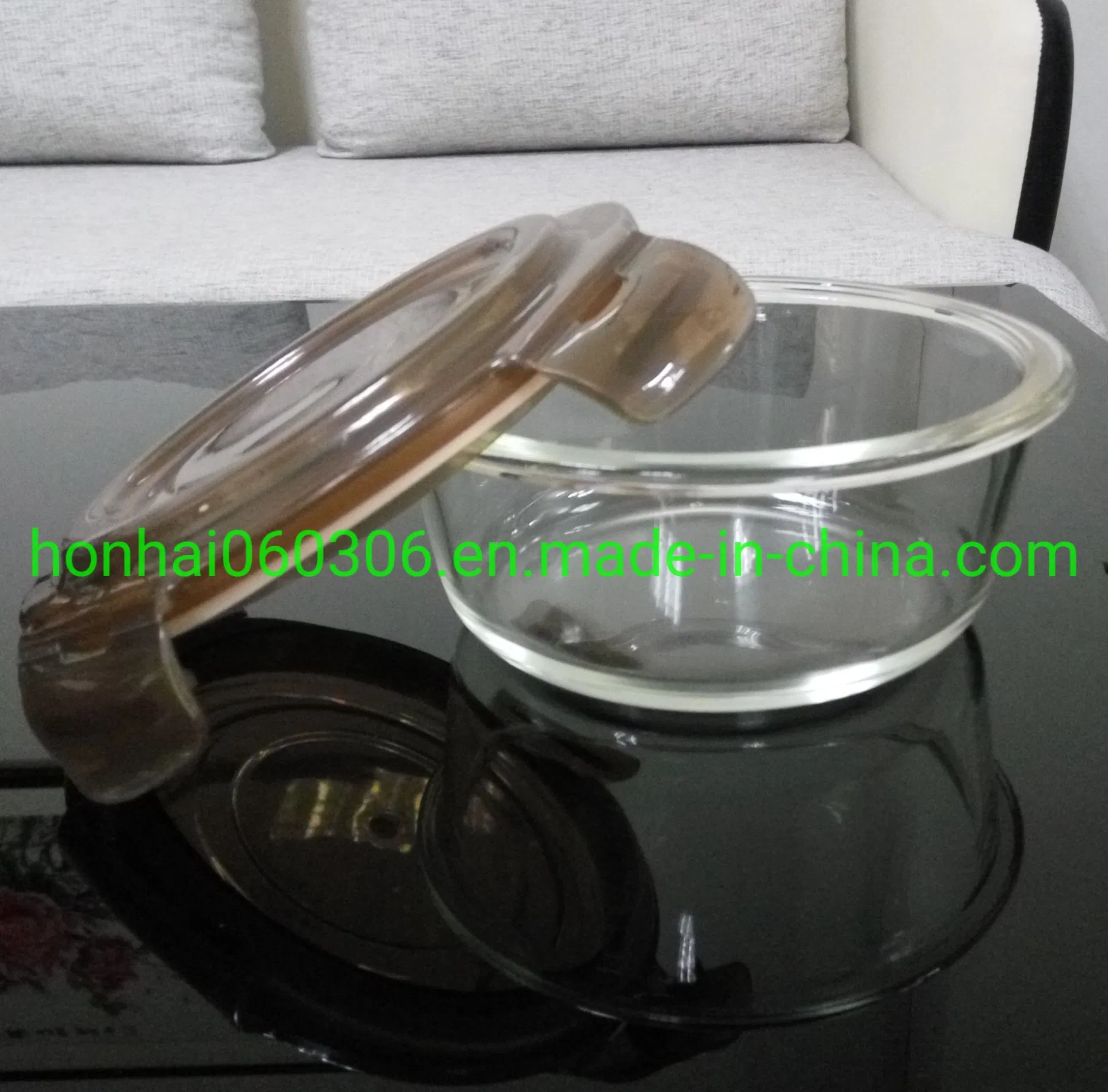 Smart Seal Leakproof Glass Rectangle Food Storage Container with Wood Lids