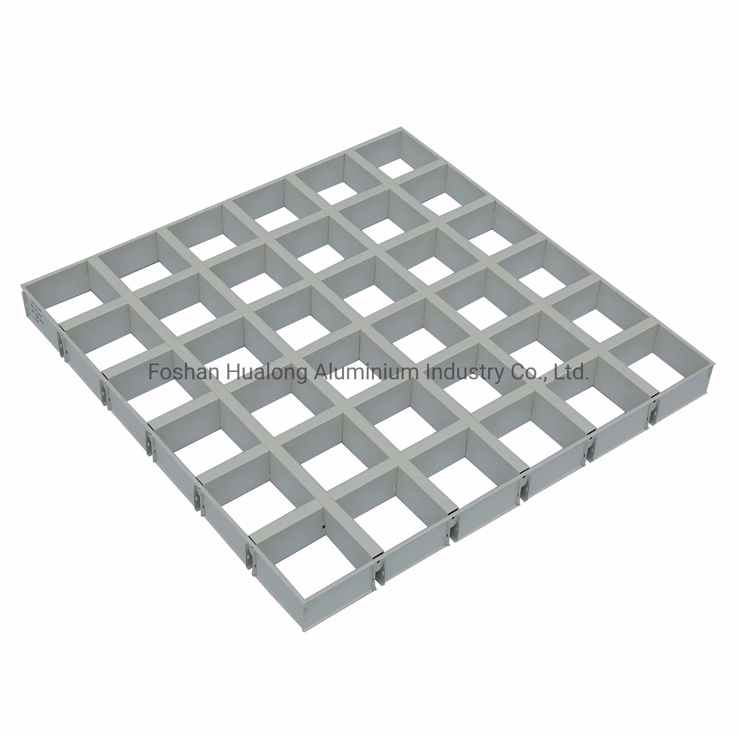 Aluminum Open Cell Ceiling Installed with T-Grid