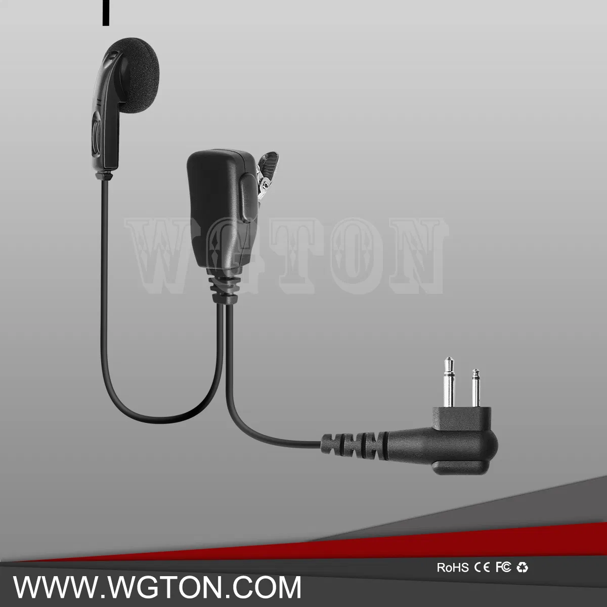 Гарнитура с микрофоном для рации 2 Pin