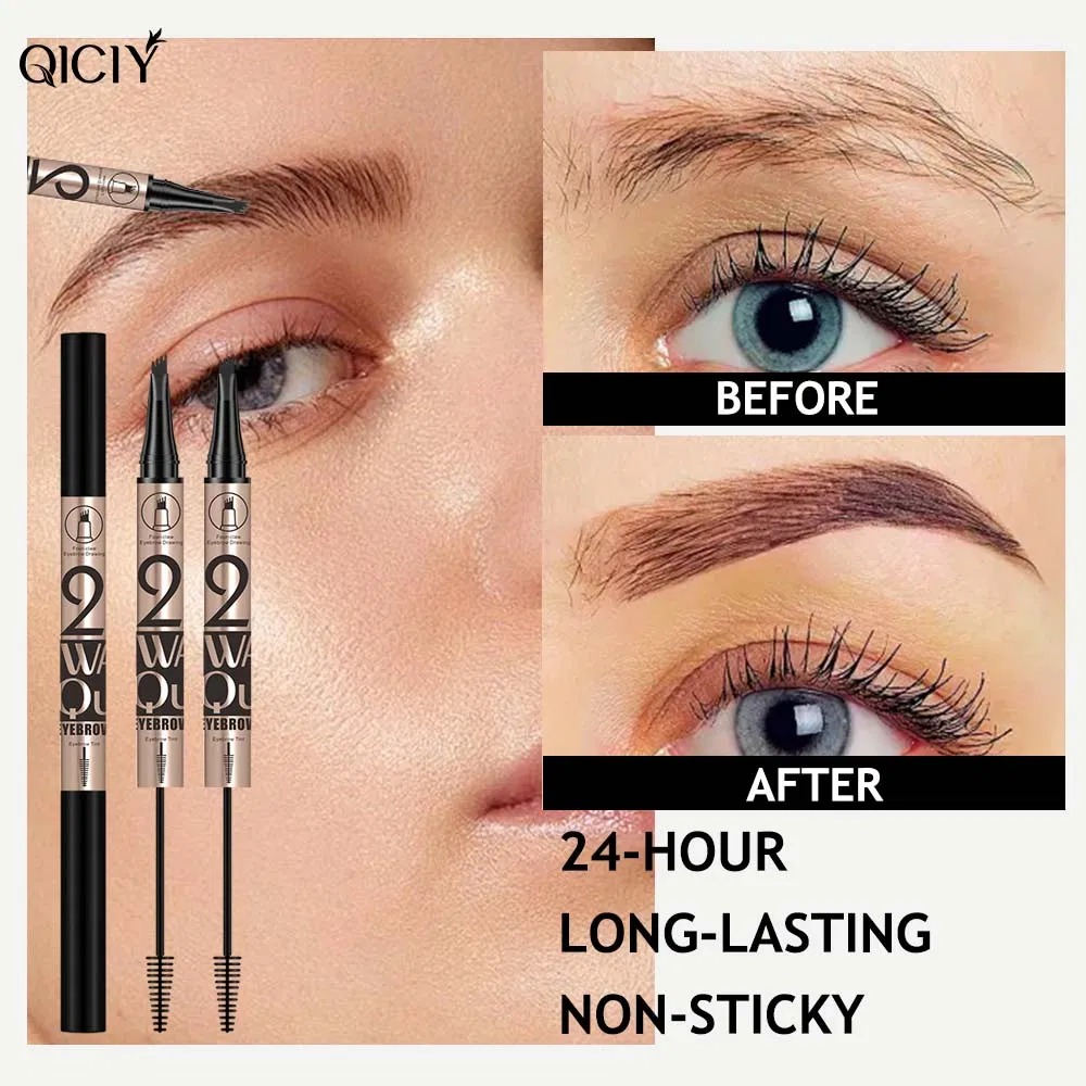 1.9ml 4 Forked Eyebrow Pen+Eyebrow Dyeing Cream Makeup Set
