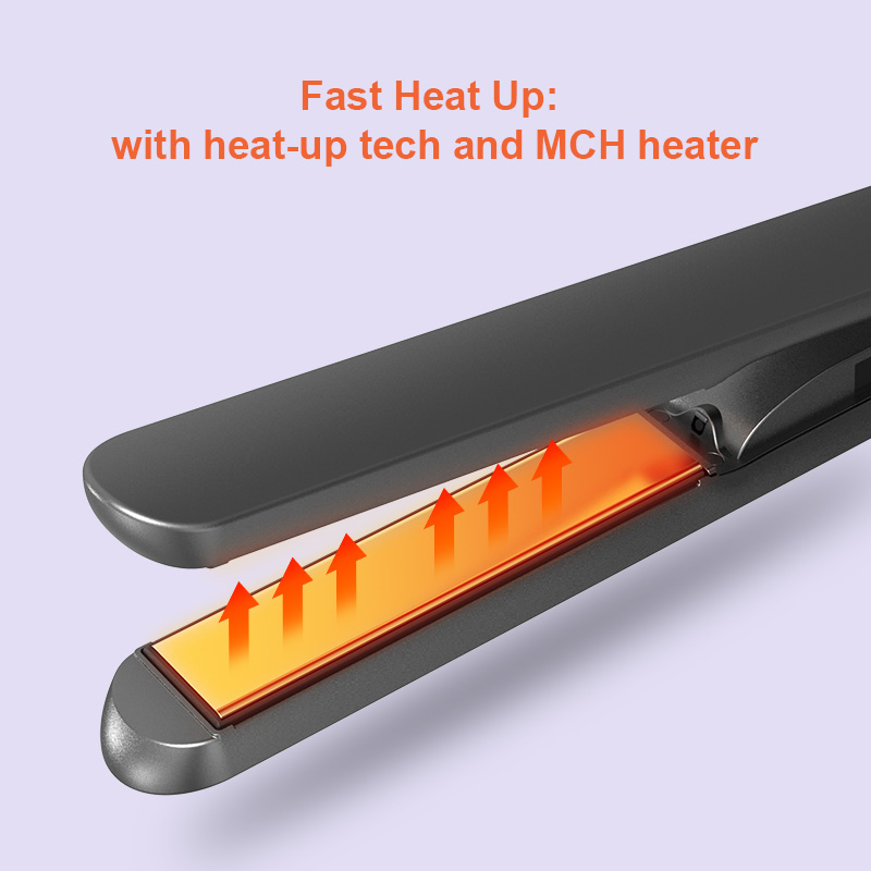 Ceramic Plate Negative Ion Nano Straightening and Curling Device PTC Fast Heating, Long-Lasting Durability