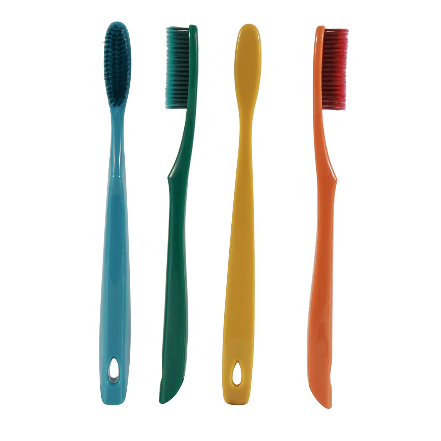 Long Brush Head Soft Nylon PBT Bristles Oral Care PP Handle Adult Toothbrush