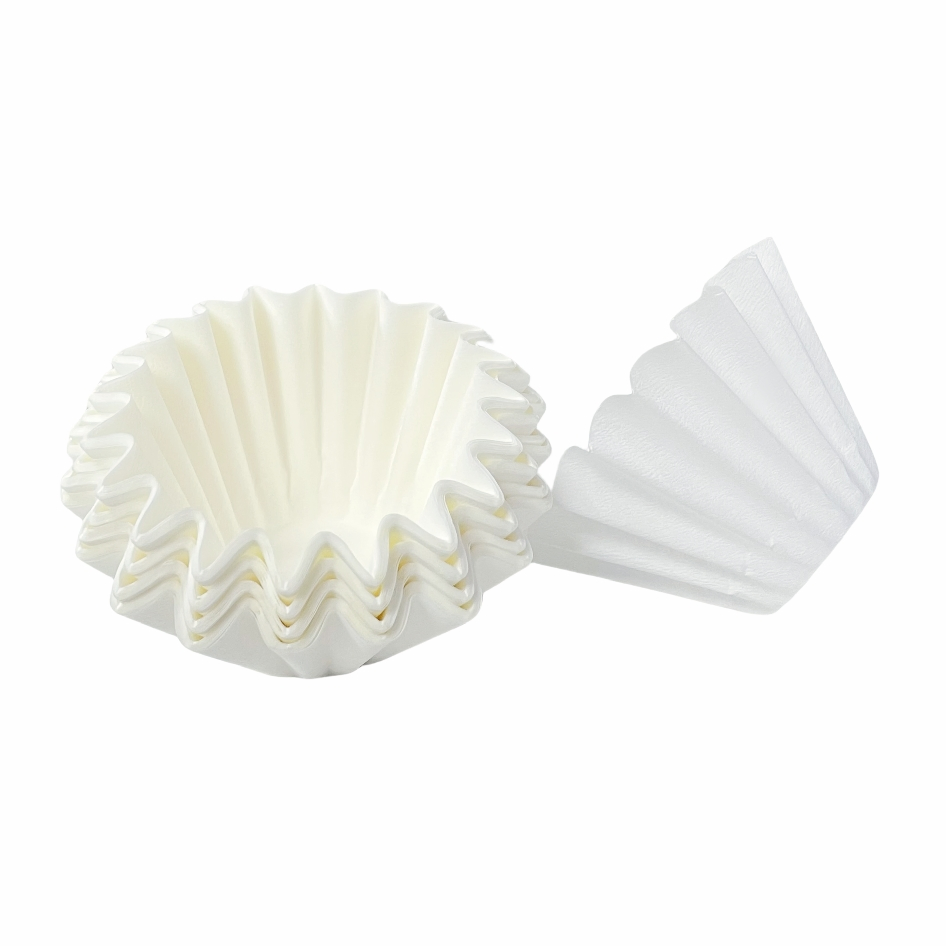 Durable Natural and Wood Pulp Color Basket Bowl Shape Coffee Filter Paper 6-10 Cups Coffee Maker