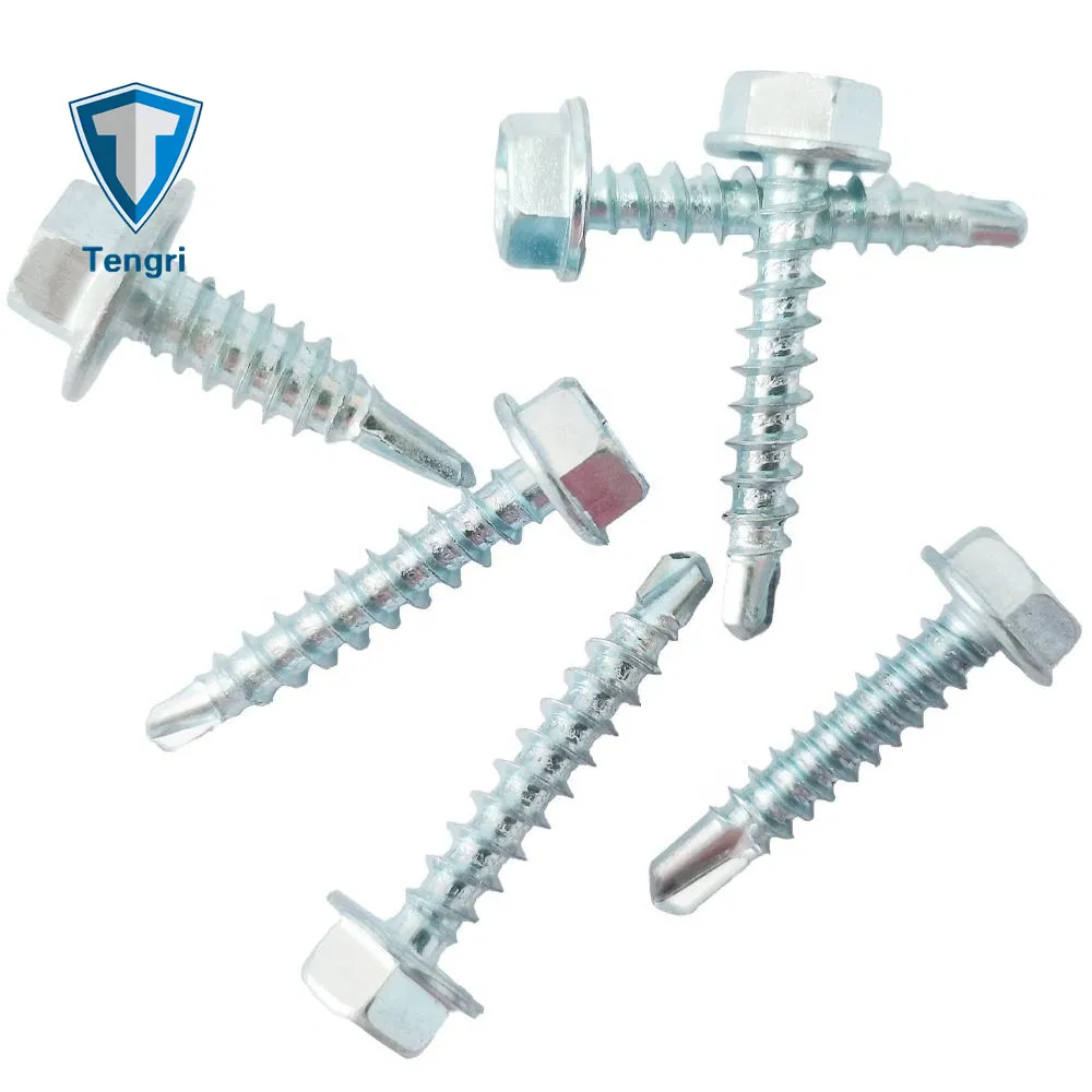 Zinc Plated Hexagon Metal Roofing Screws Self Drilling Screw for Wood Roofng