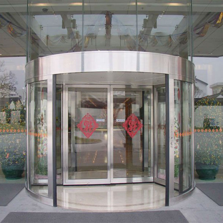 Security Aluminum Alloy Two Wings Automatic Revolving Door for Hotel and Office Building