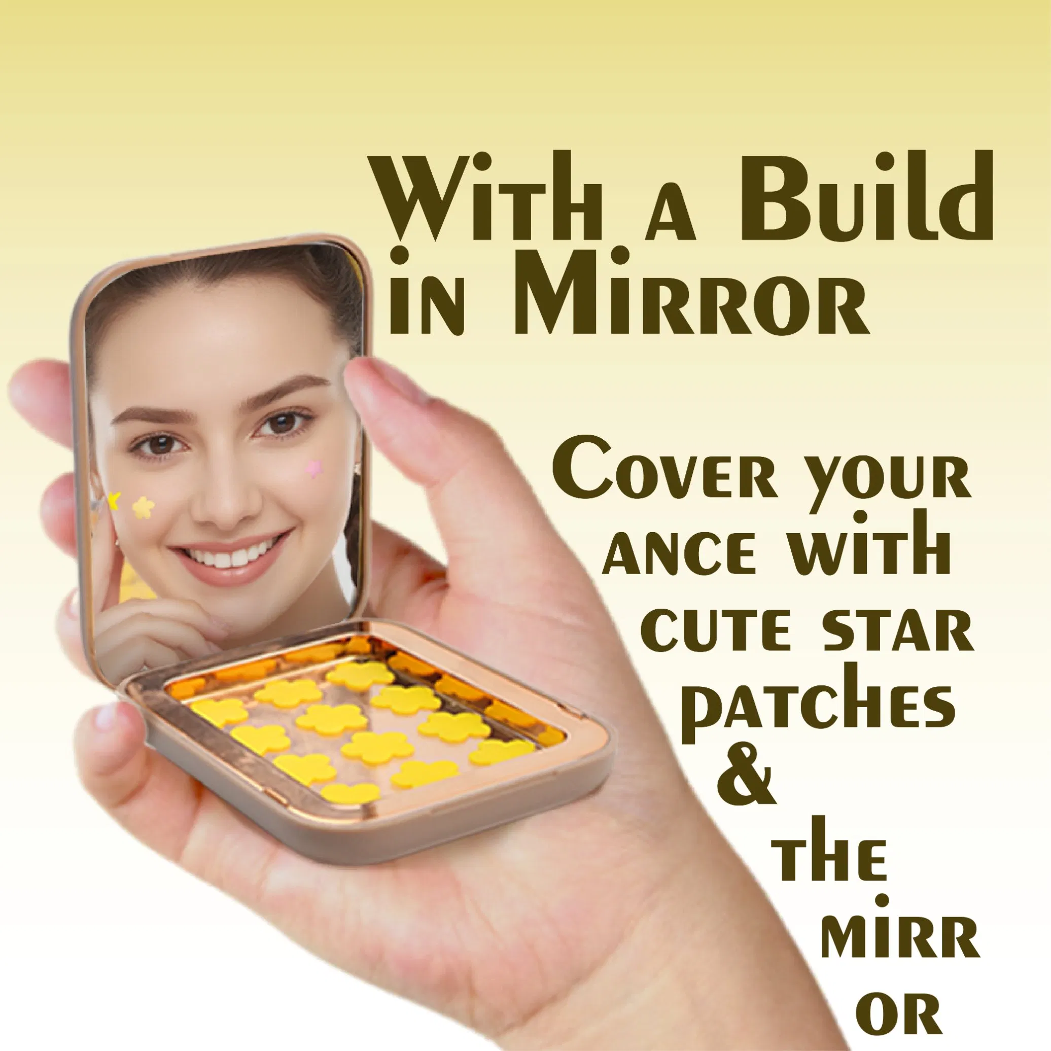 Пластырь от прыщей с зеркалом в коробке