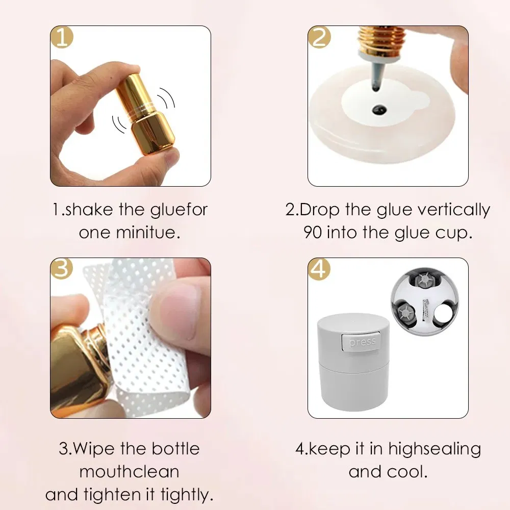 Custom Logo Long Lasting 1 Sec Fast Dry Eyelash Extension Glue Waterproof Low Humidity Professional Lash Extension Adhesive Glue