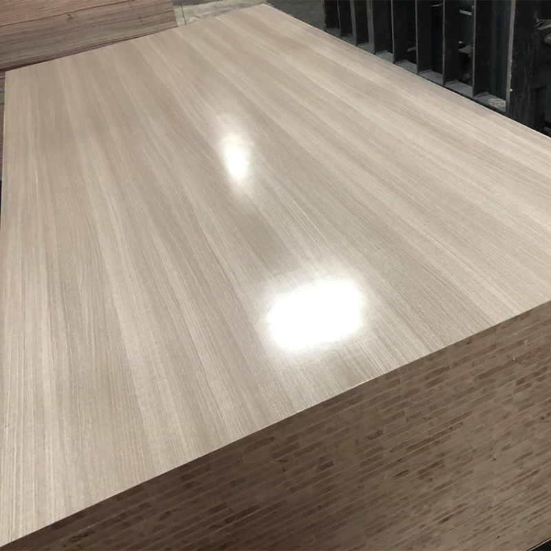 Hot Sale Waterproof 17mm 18mm UV Highgloss Okume Bintango Melamine Laminated Block Boards