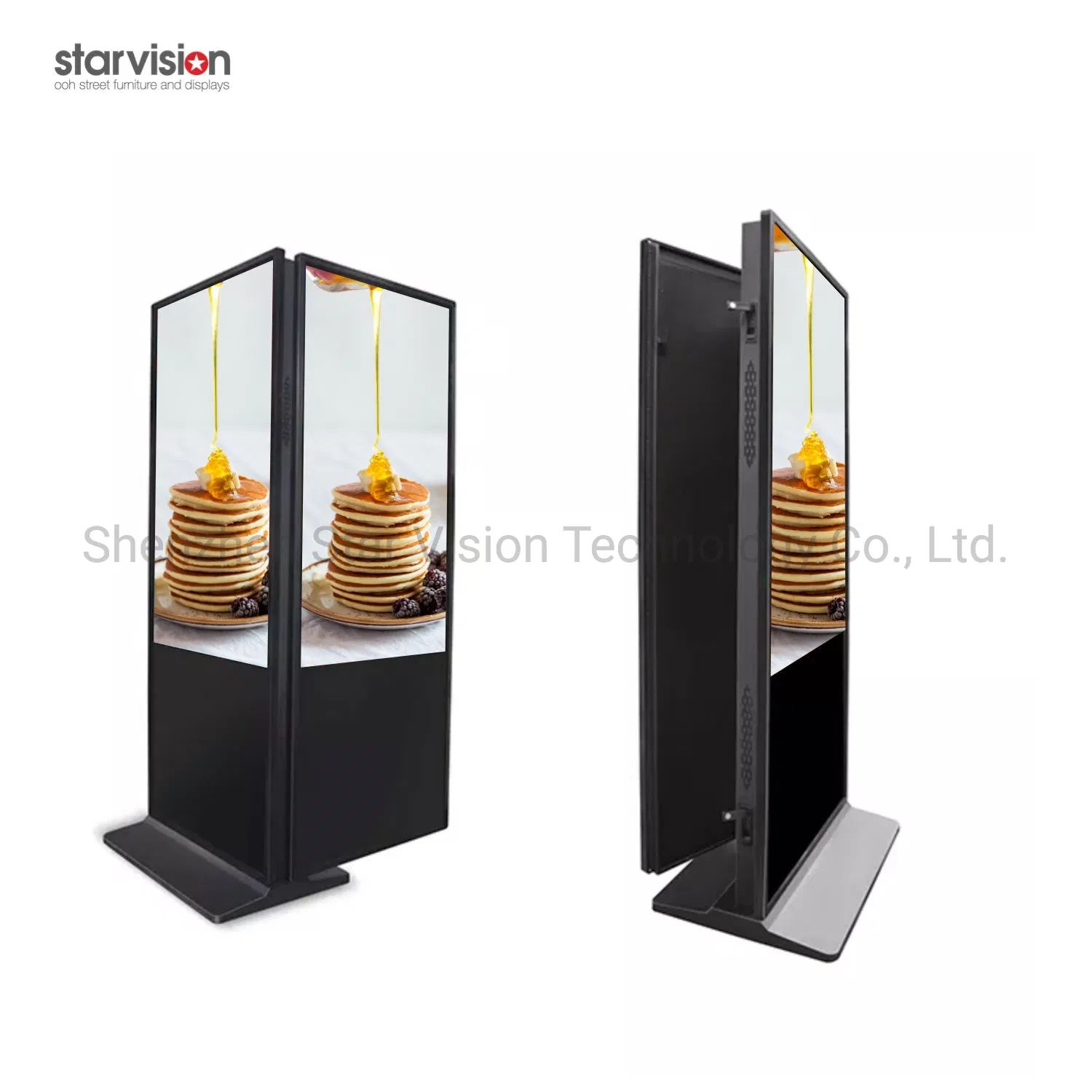 Floor Stand Dual Screen Interactive LCD Digital Signage Advertising Display Totem 55inch Indoor Touch Screen Kiosk
