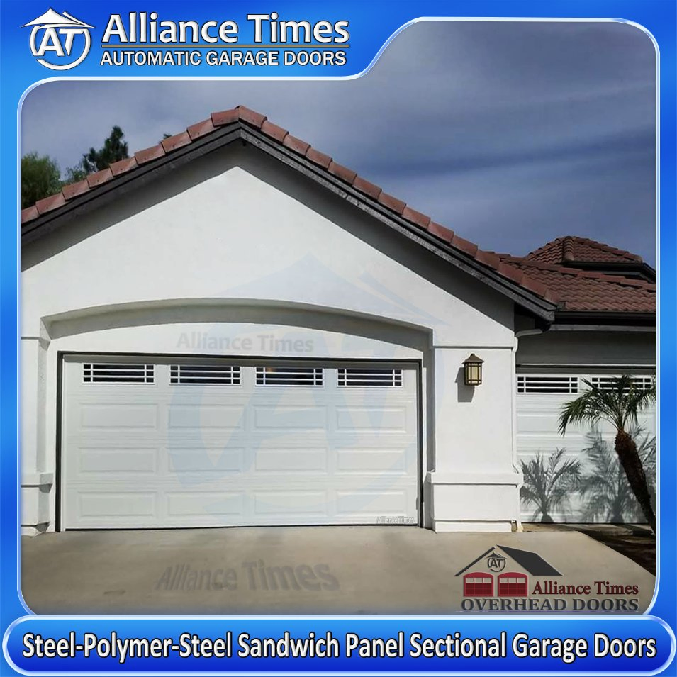 Tranditional Modern Insulated Steel PU Foam Sectional Overhead Automatic Garage Doors