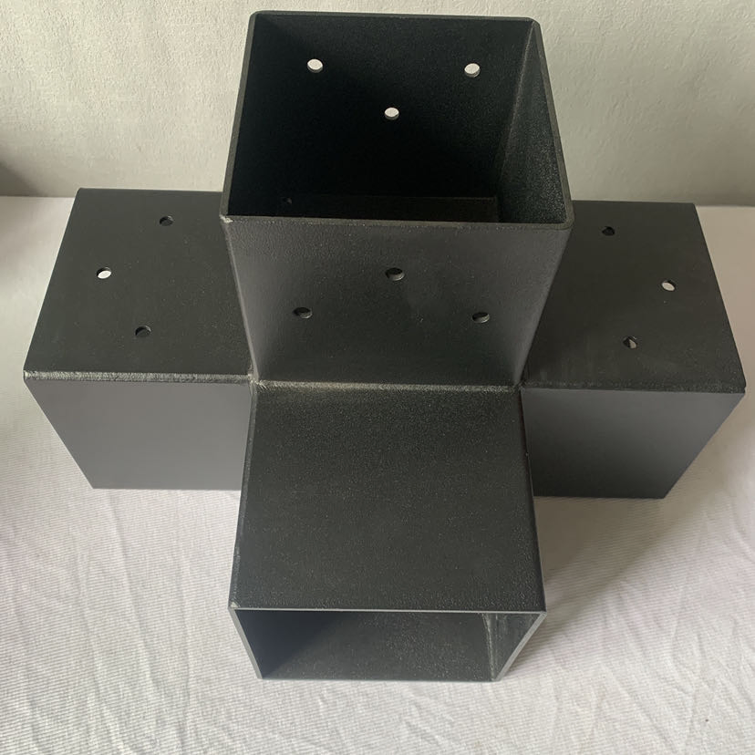 Borhaf Black Powder Coated Conner Angle DIY Gazebo Bracket Kit