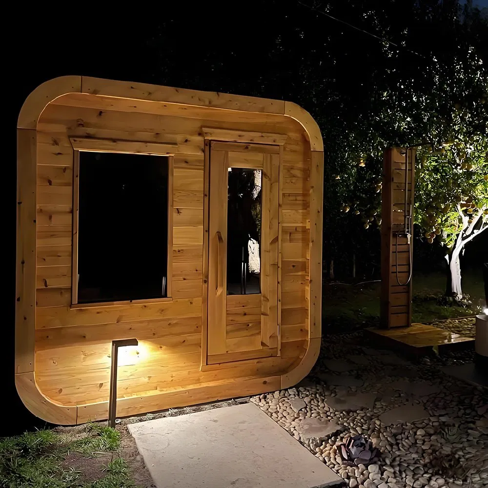Уличная сауна-куб с подогревом, 2-8 человек