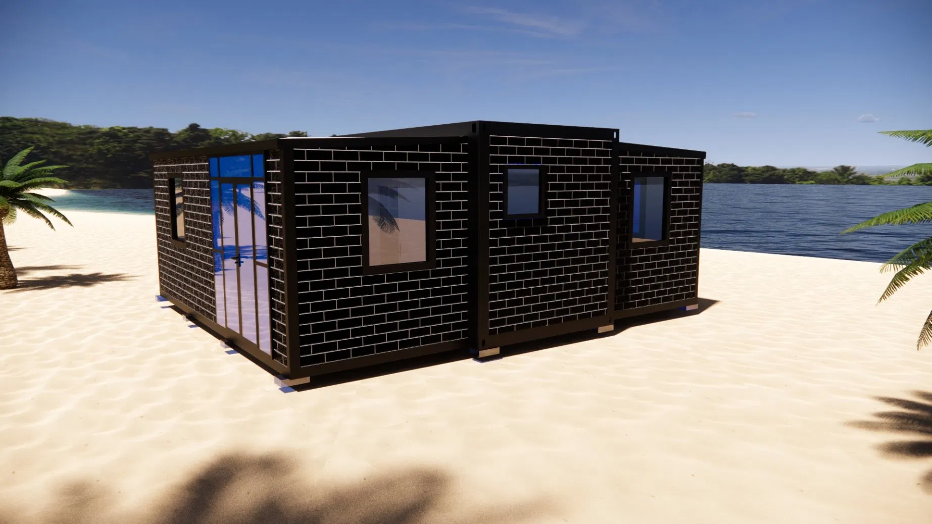 Steel Exterior Wall Interior Effect Foldable Expandable Portable Modular Container House