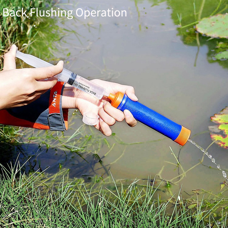 Hot Sale Foldable Safety Activated Carbon Portable Outdoor Water Straw Purifier