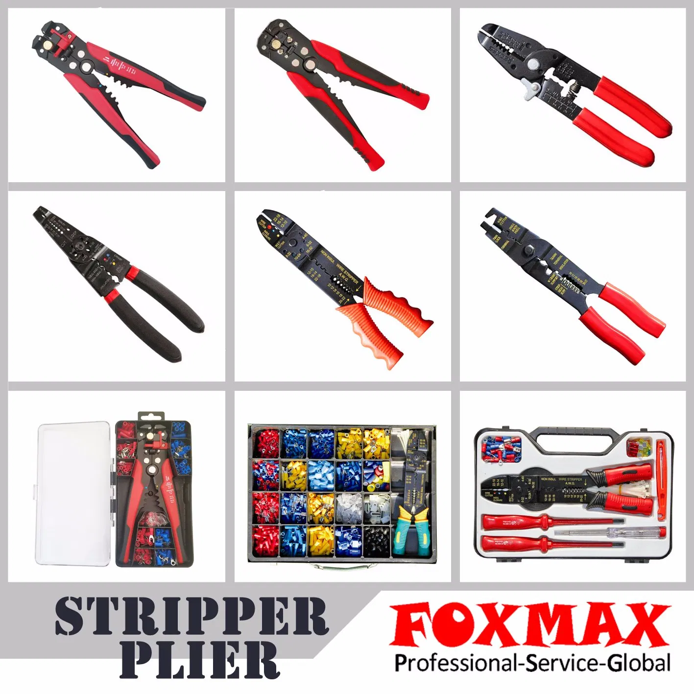 Клещи для обжима и зачистки проводов 9 дюймов (FLP-047)