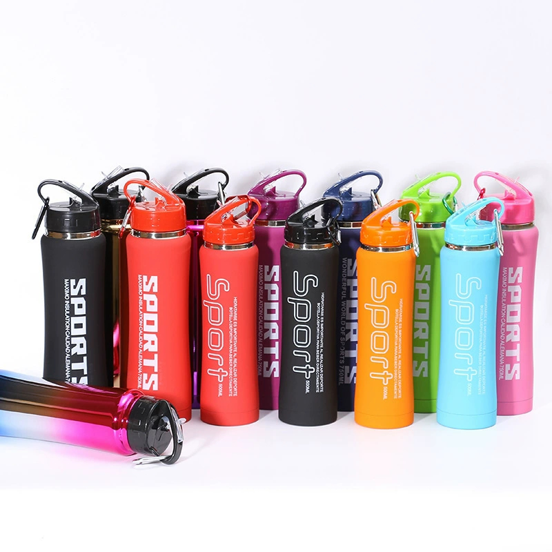 Reusable 304 Stainless Steel Vacuum Insulated Water Bottle with Wide Mouth and Handle