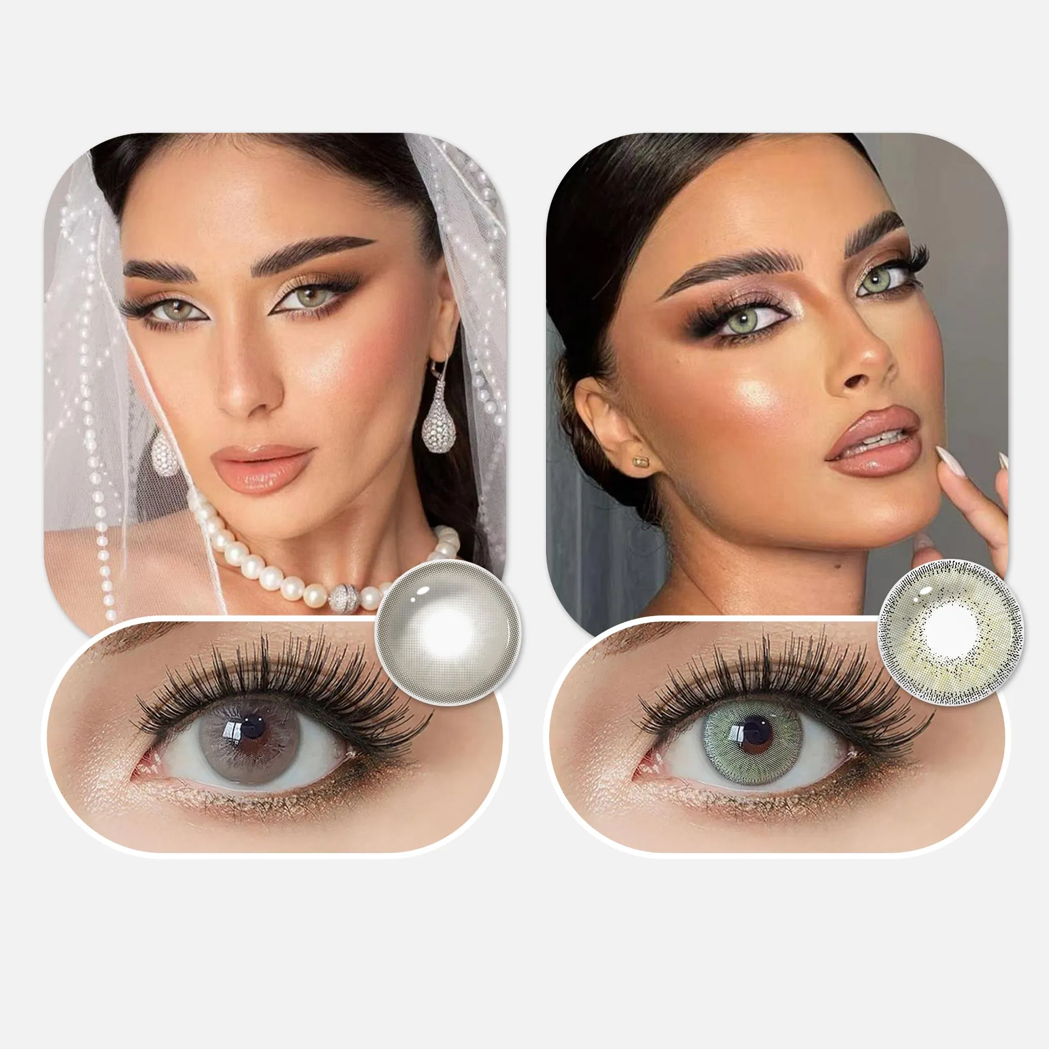 Mill Creek Beautylens Blue Grey Soft Color Contact Lens Beautiful Style Wholesale Yearly Disposable Colored Eye Contact Lenses OEM