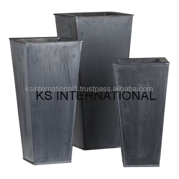 Горшок металлический настольный маленький для цветов