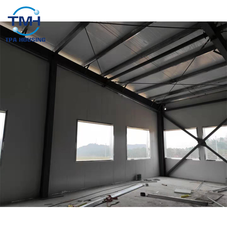 Gable Frame Light Steel Metal Building Prefabricated Industrial Steel Structure Warehouse with Mezzanine