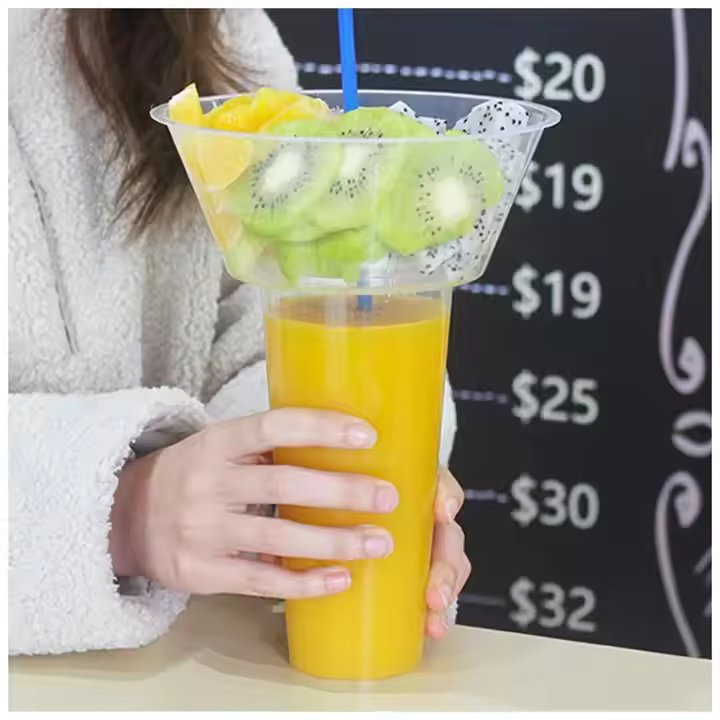 Стакан для напитков с держателем для закусок