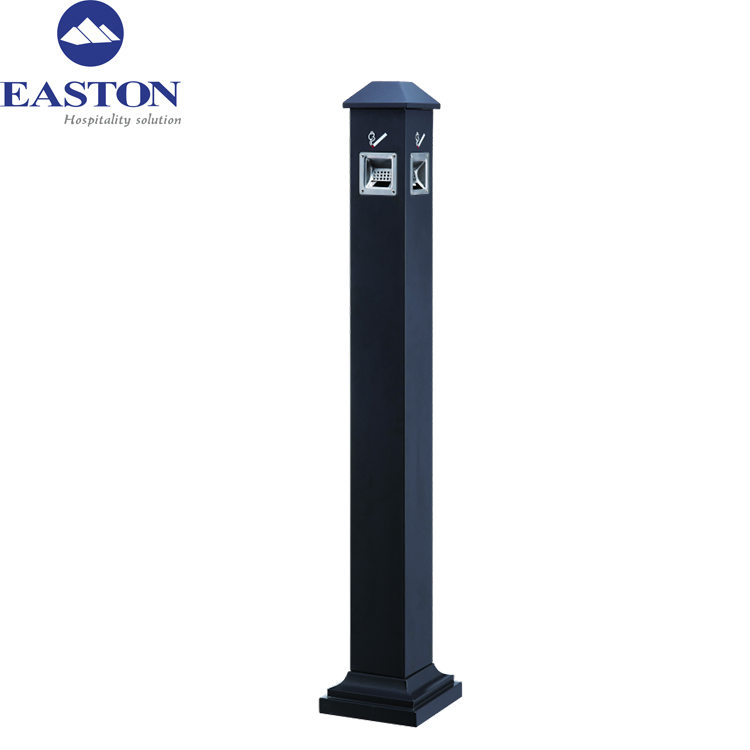 Hotel Standing Cigarette Receptacle Outdoor Metal Ashtray Bin Wholesale