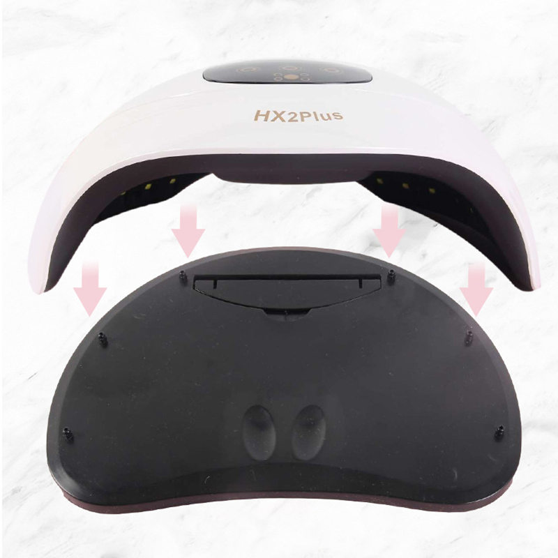 60PCS UV LED Light Beads Dual Light Source 80W LED Nail Dryer for Manicure Two Hand