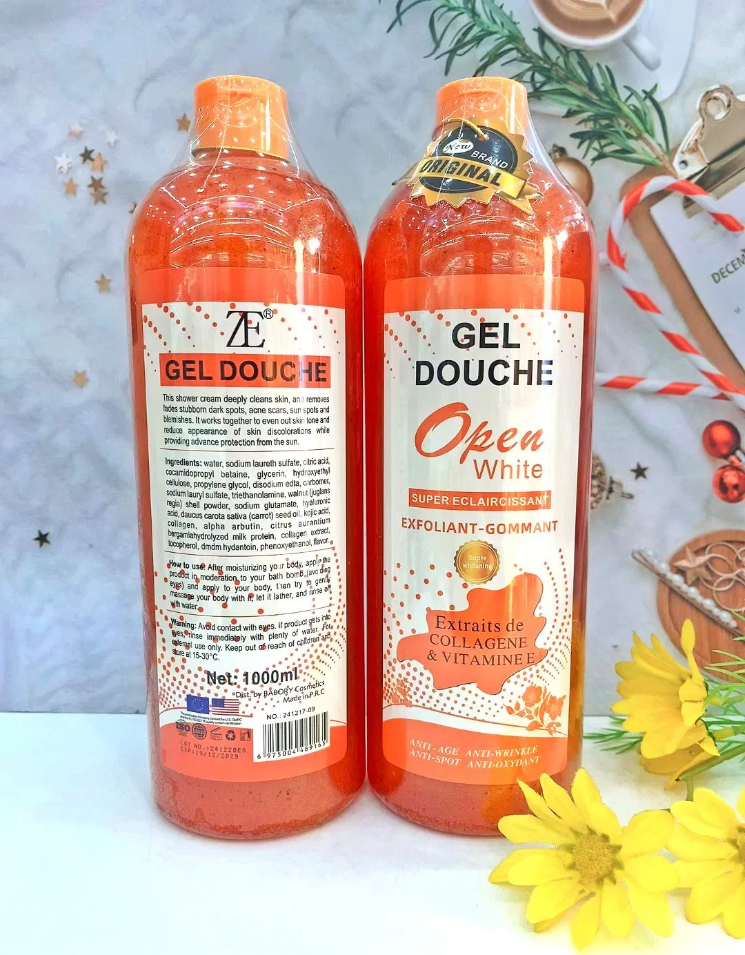 Skincare Collagen Exfoliating Deep Cleansing Rose Body Wash Shower Gel