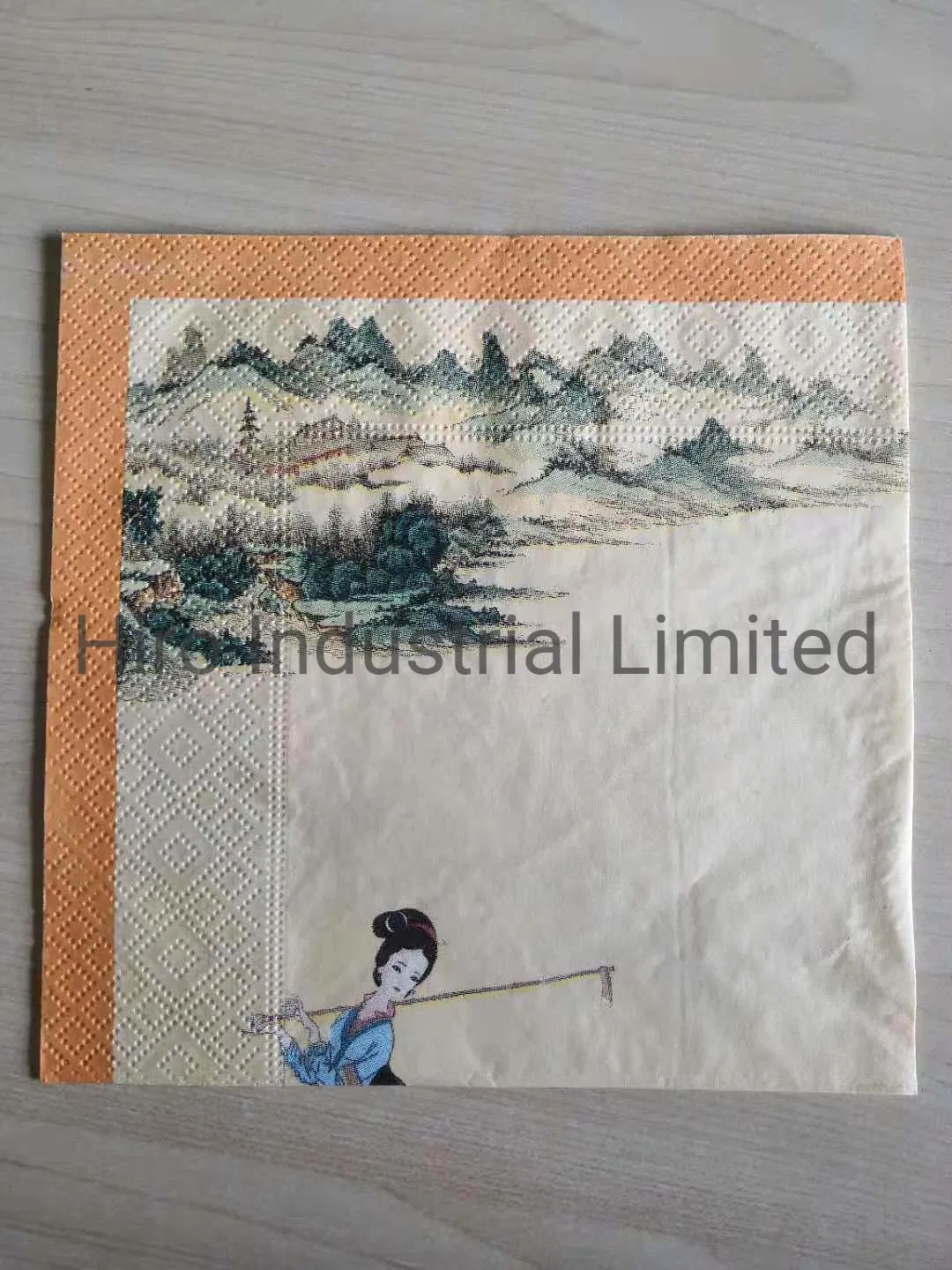 Customized Logo Full Printing Napkins with Pattern for Home and Restaurant Use