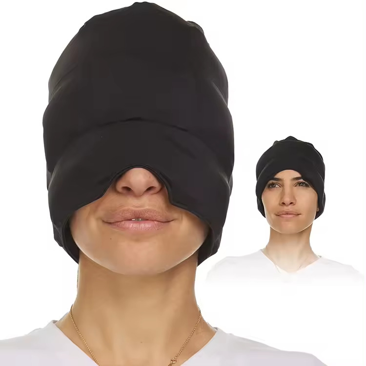 Best Selling 2024 Stretchy Flexible Gel Hot Cold Compress Head Ice Pack Gel Ice Wrap Migraine Headache Relief Hat Cap