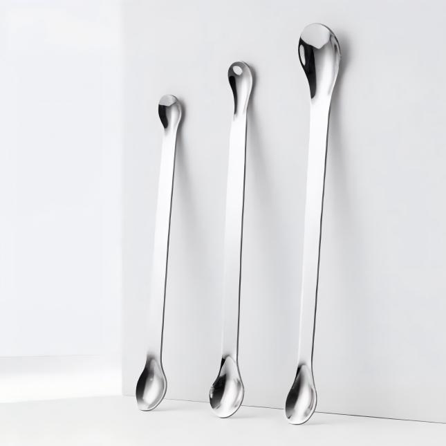 10.5cm 22cm Steel Consumable Lab Double Spoon Single Spoon Measuring Spoon