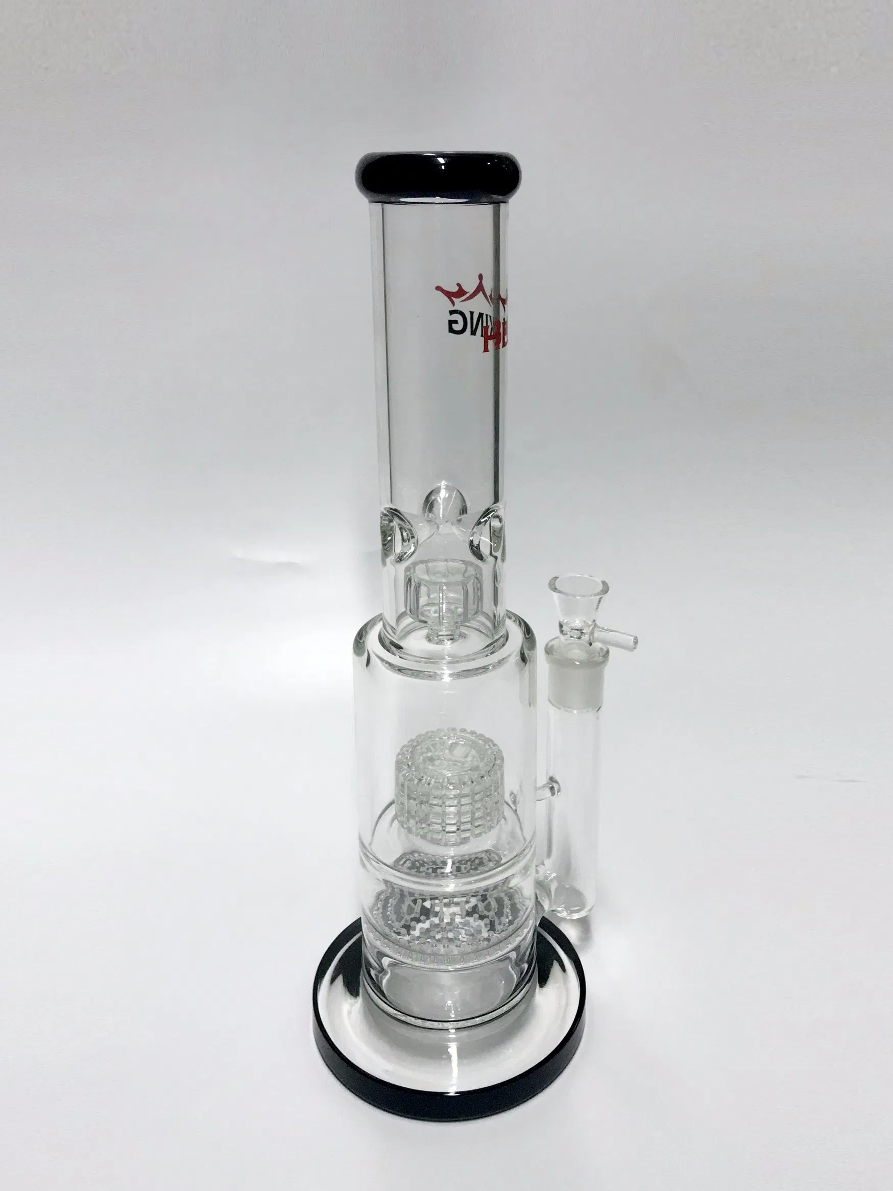 Hbking 16" Double Spinning Splashguard Female Banger Honeycomb Glass Water Pipe in Stock