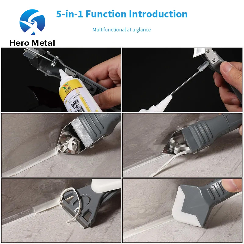 New Aluminium Casement Ruler Silicone Caulking Finisher 3 in 1 Measuring Six Carpenter's Scraper Tools