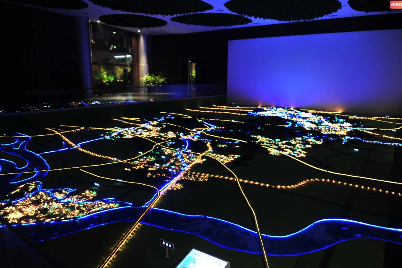 Exhibition Level Terrain Feature Building Scale Sand Table Model with Lighting Display