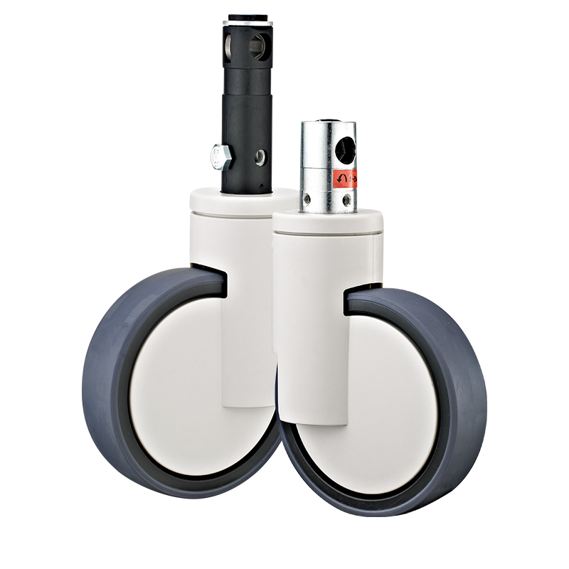5" 6"8'' Hospital Medical Bed Caster Wheels Central Lock TPR Caster Center Locking Wheels Central Lock Casters for Hospital