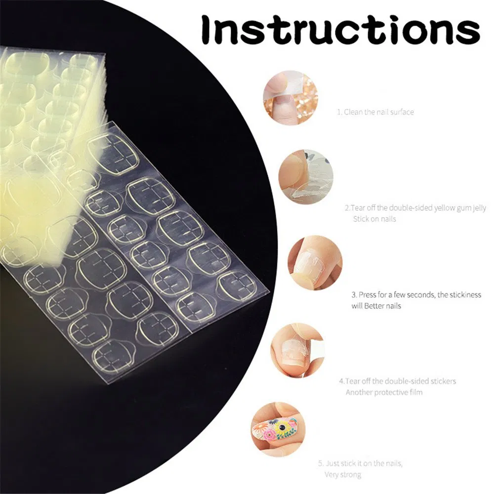 Nail Art Double-Sided Jelly Glue Wearing Fake Nails Special Nail Art Sticker Patch Transparent Sticker Glue Nail Face Glue