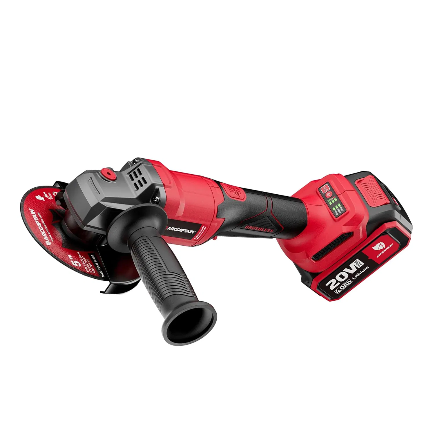 Arccaptain 5 Inch Cordless Grinder with 180° Rotatable Handle