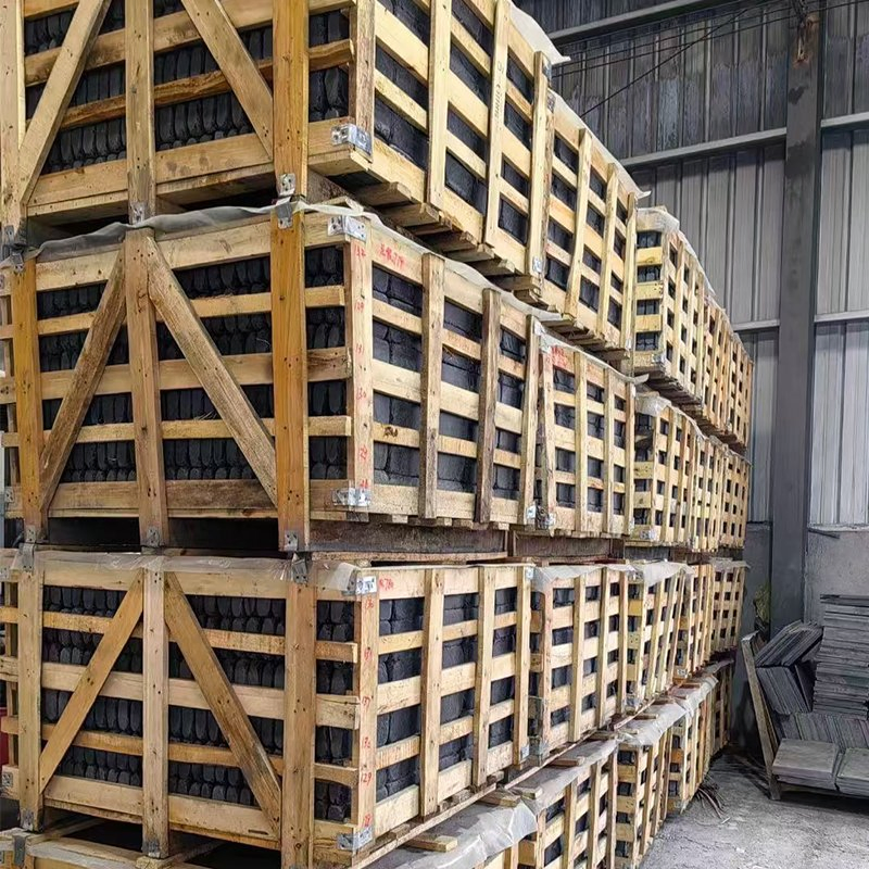 Tumble Natural Black Slate Tiles Cube Paving Stone Outdoor Flooring Cobblestone Tile