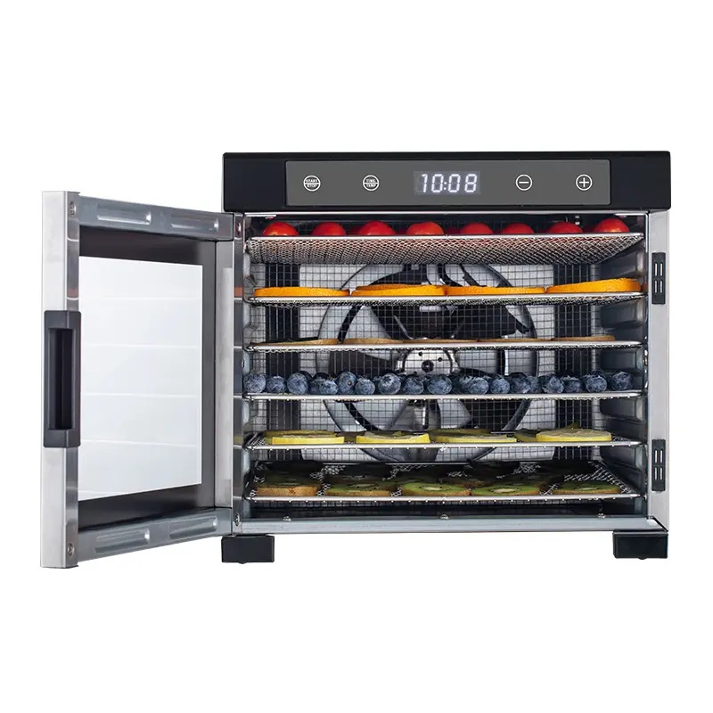 Home Stainless Steel 6 Tray Food Dehydrator Fruit and Vegetable Dryer Drying Machine