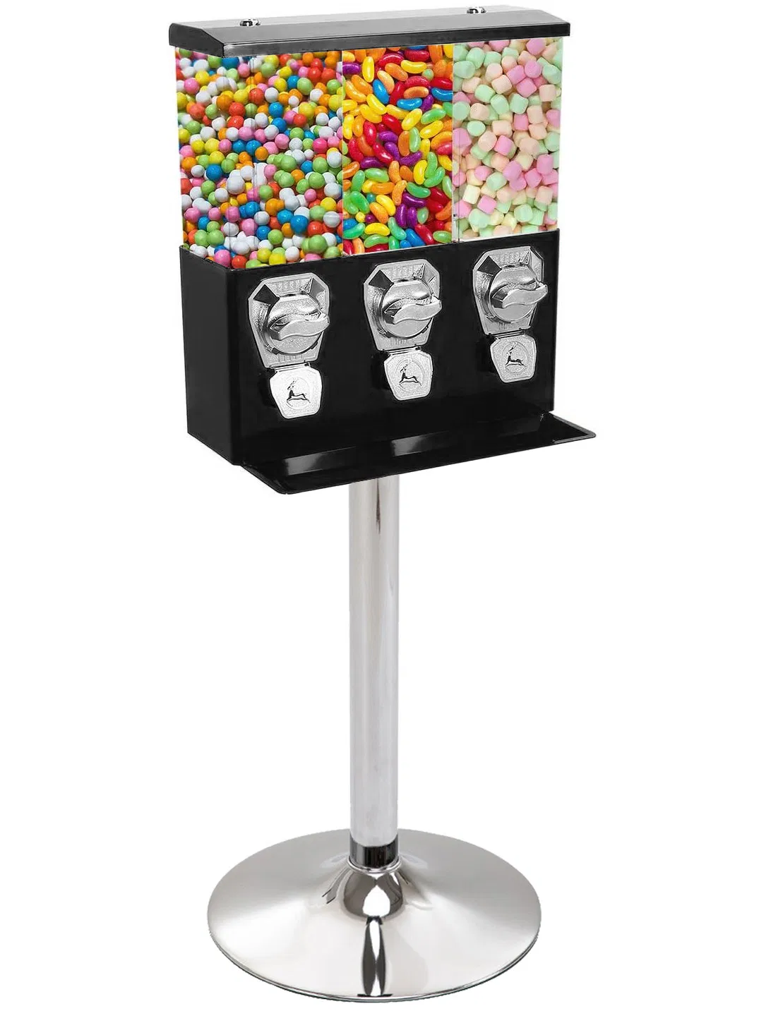 Easy-Refilling Triple Head Gumball & Candy Vending Machine (TR103)