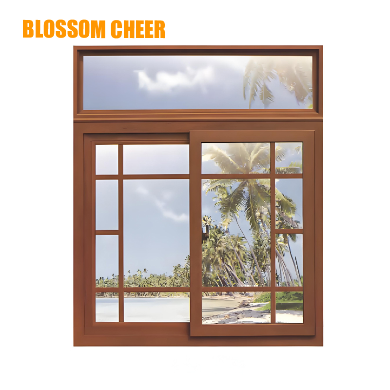 Custom Two-Track Push-Pull UPVC Window for Stylish Interior Spaces