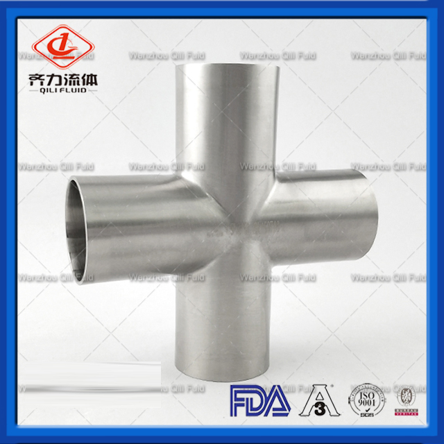 Stainless Steel Pipe Fittings Sanitary Tee Welding Cross