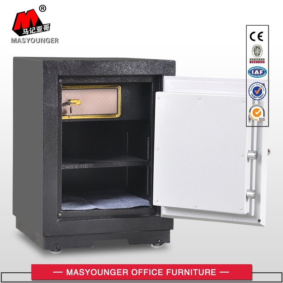 Home Safe with Key and Electronic Digital Lock Black/Safe Box for Money