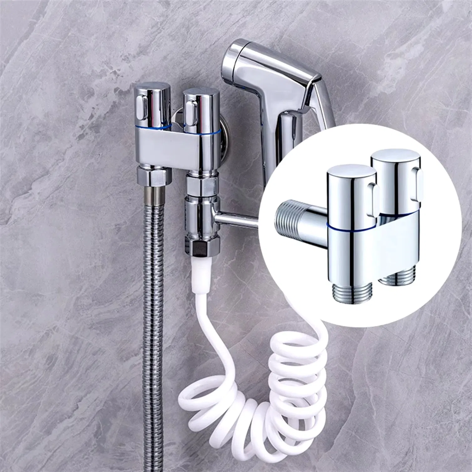 Hot Sale 304 Stainless Steel Handheld Wall Mounted Sprayer Toilet Bidet Shattaf Set Black Toilet Spray Gun for Bathroom